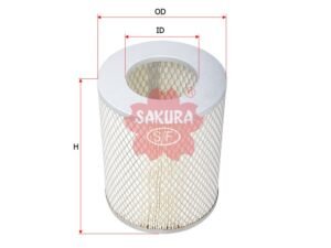 Filtro de aire SAKURA A1141 para ISUZU