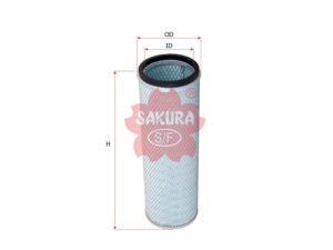 Filtro de aire SAKURA A1307 para ALASKA DIESEL, ATLAS COPCO y 12 marcas más