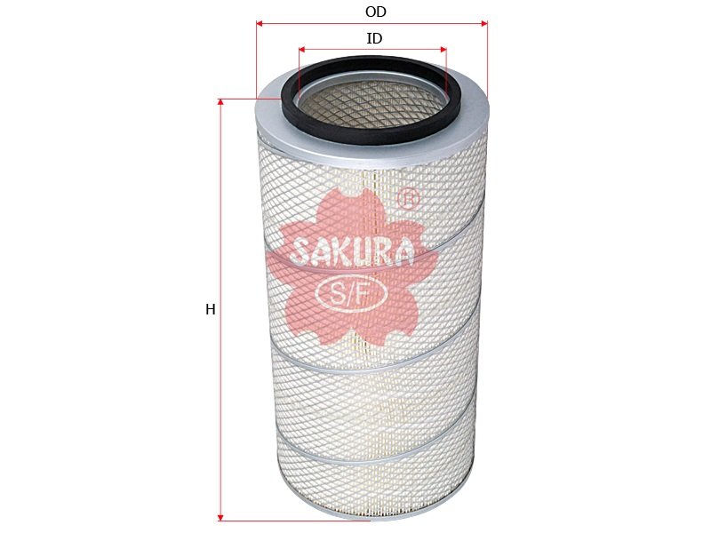 Filtro de aire SAKURA A1313 para ALASKA DIESEL, ATLAS COPCO y 12 marcas más