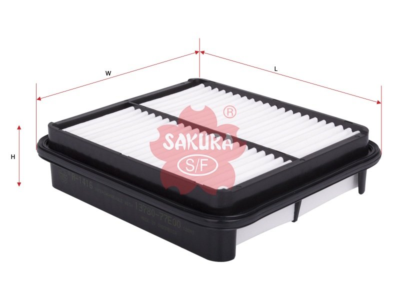 A1416 Filtro de aire SAKURA A1416 para CHEVROLET, SANTANA y SUZUKI