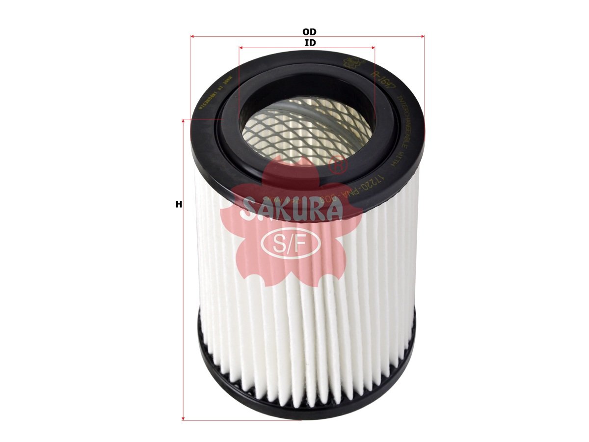 A1647 Filtro de aire SAKURA A1647 para ACURA y HONDA