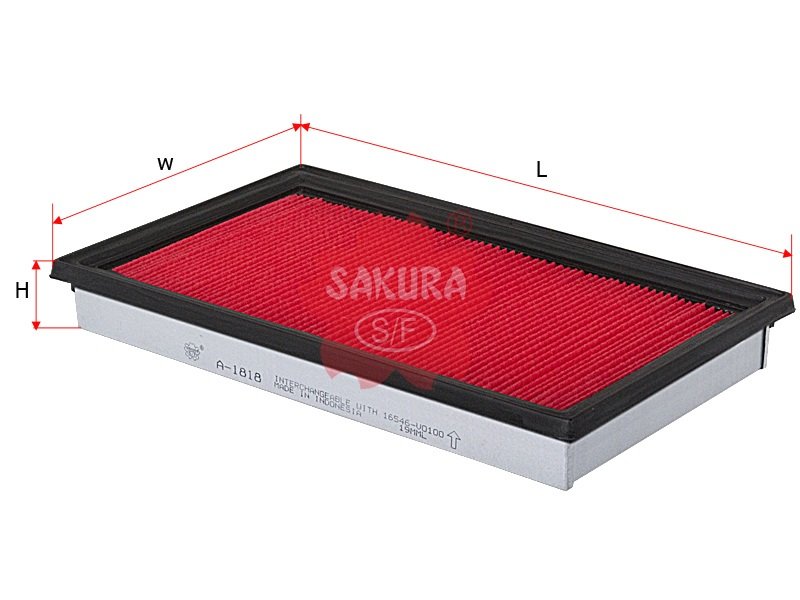 A1818 Filtro de aire SAKURA A1818 para DATSUN, FORD y 9 marcas más