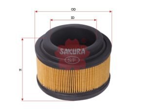 Filtro de aire SAKURA A2417 para VOLVO y VOLVO CONSTRUCTION EQUIPMENT