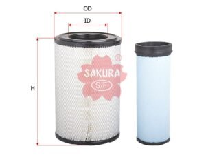 Filtro de aire SAKURA A2709S para CASE, CHEVROLET y 7 marcas más