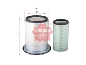 Filtro de aire SAKURA A2711S para HITACHI