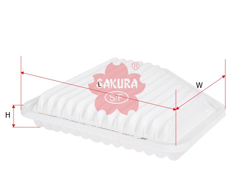 A3306 Filtro de aire SAKURA A3306 para LEXUS, LOTUS y 3 marcas más