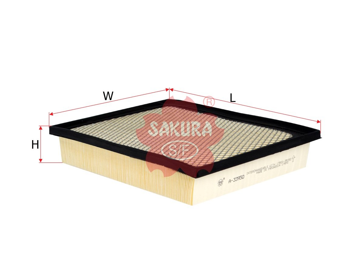 A33950 Filtro de aire SAKURA A33950 para LEXUS y TOYOTA