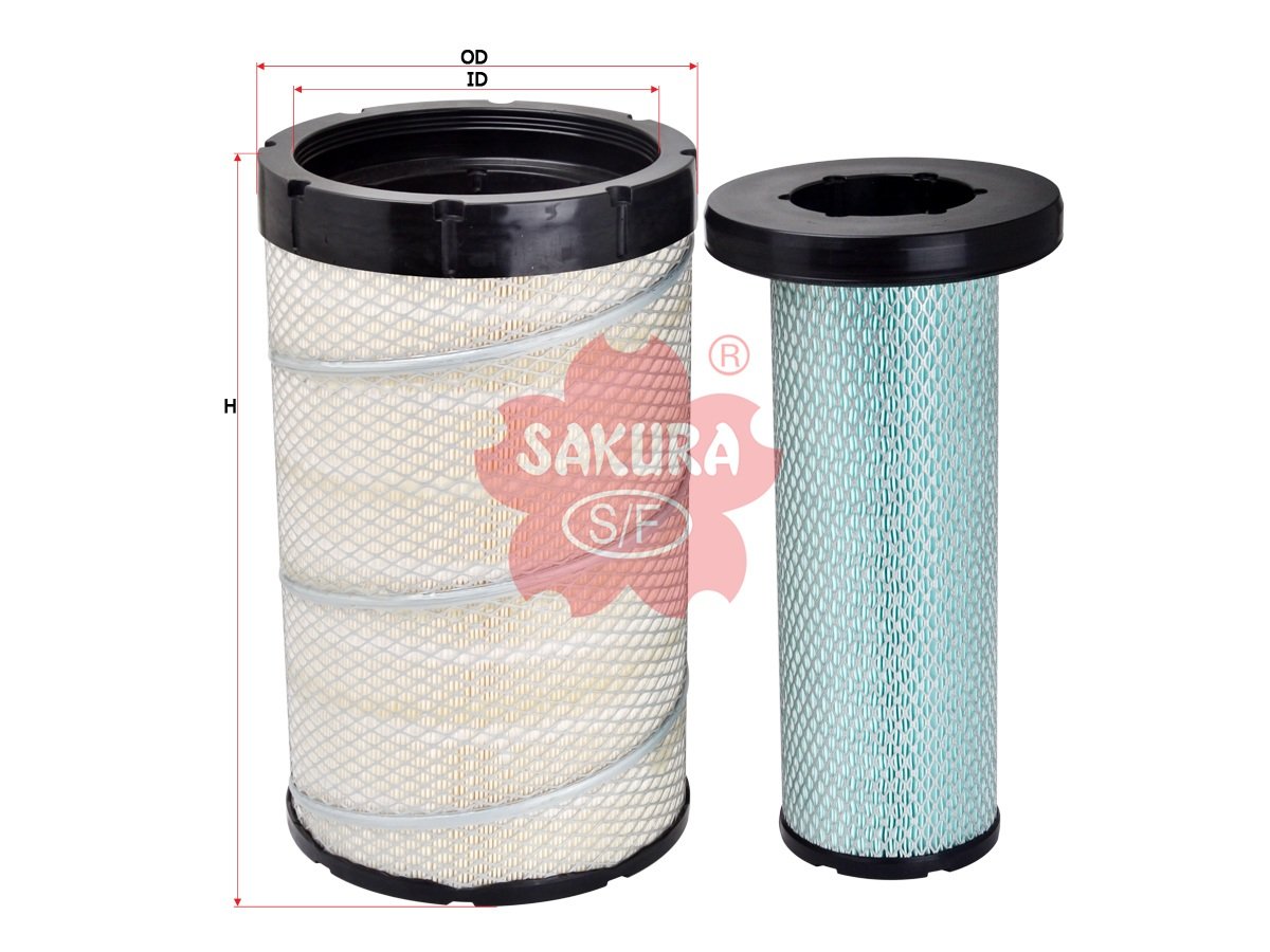 Filtro de aire SAKURA A38230S para CUMMINS, LIUGONG y LONKING