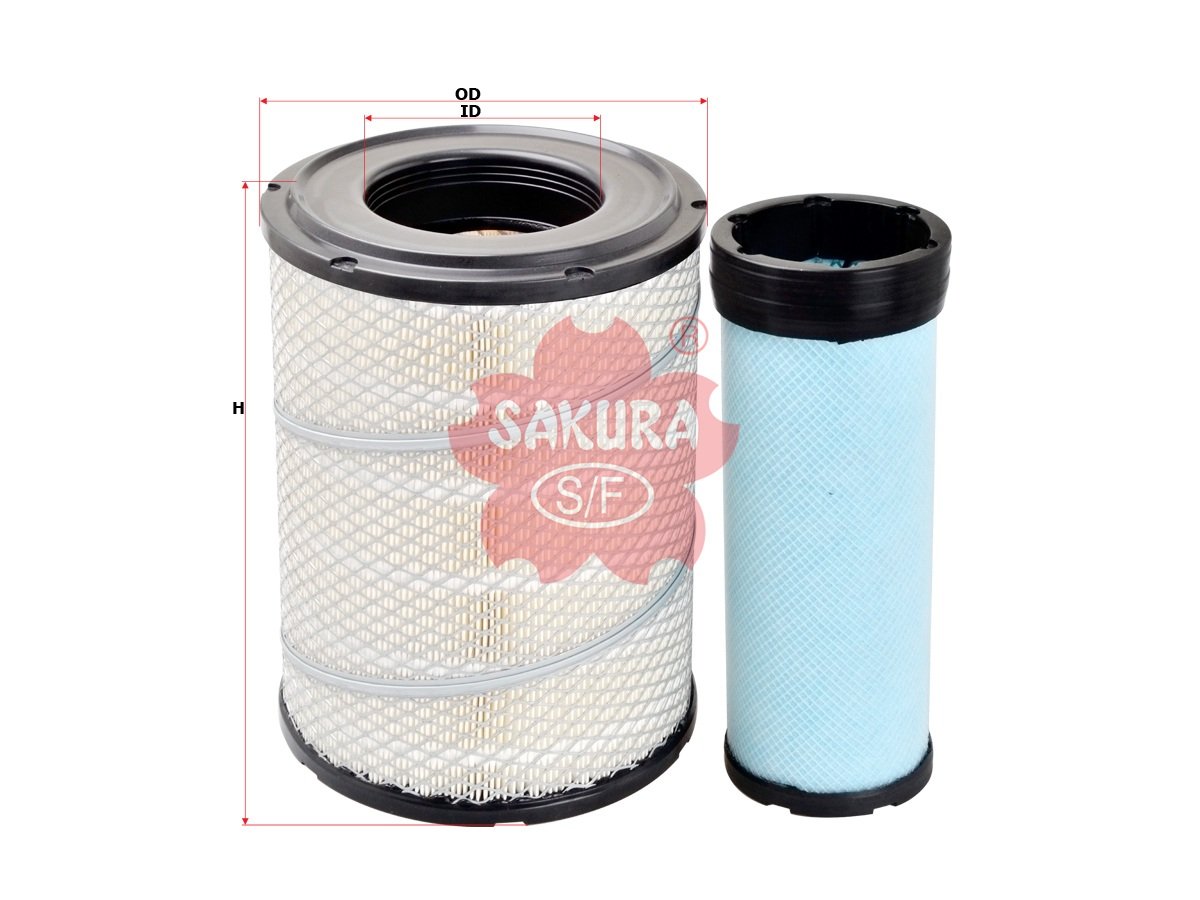 A4212S Filtro de aire SAKURA A4212S para CATERPILLAR y JOHN DEERE