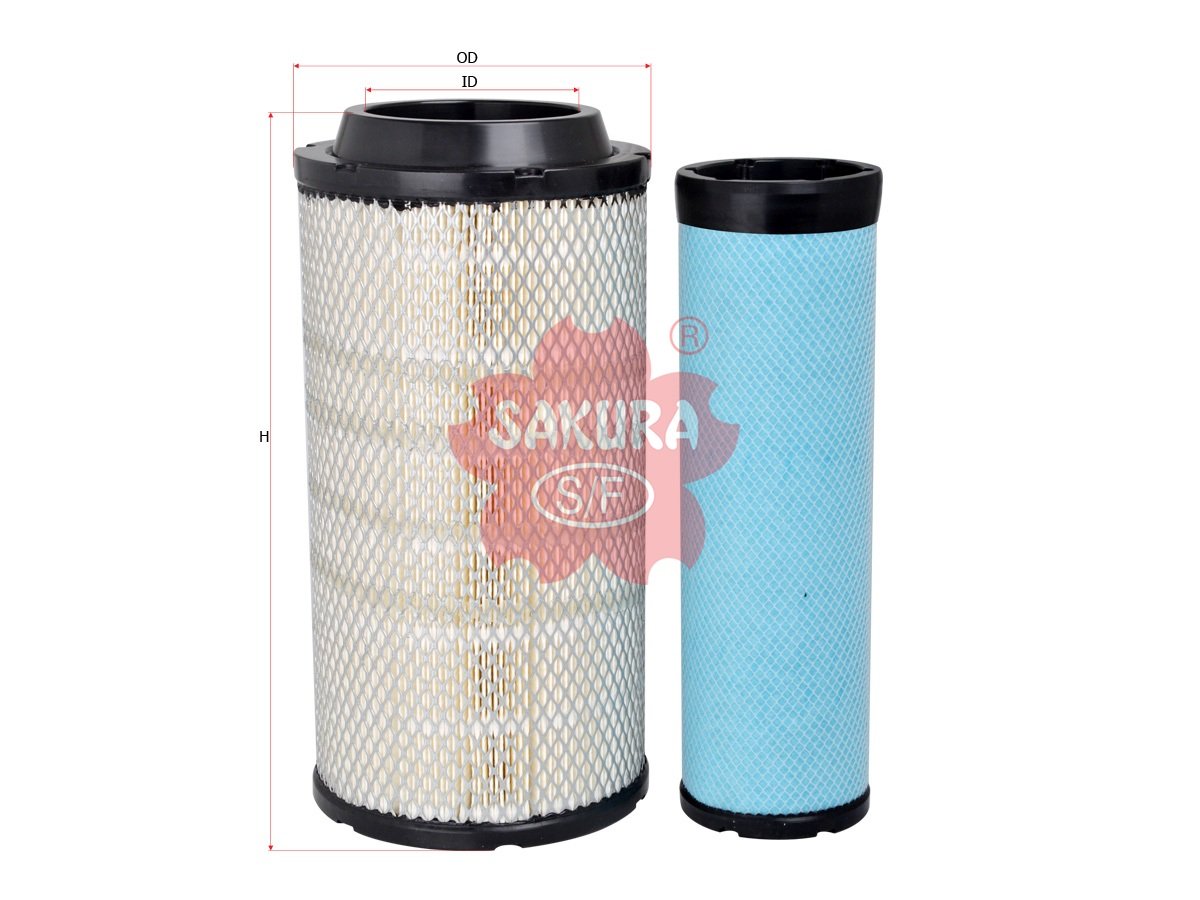 A45100S Filtro de aire SAKURA A45100S para JOHN DEERE, MASSEY-FERGUSON y NEW HOLLAND(CNH)