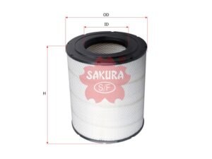 Filtro de aire SAKURA A5023 para FORD, FREIGHTLINER y INTERNATIONAL TRUCKS