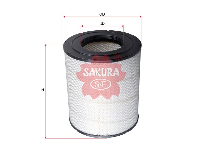 A5023 Filtro de aire SAKURA A5023 para FORD, FREIGHTLINER y INTERNATIONAL TRUCKS