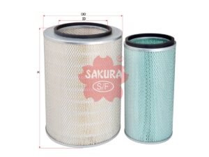 Filtro de aire SAKURA A5425S para ALLIS CHALMERS, CASE y 8 marcas más