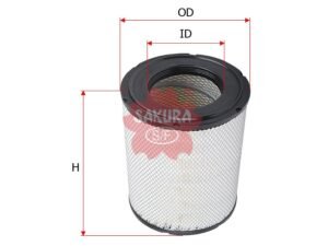 Filtro de aire SAKURA A5539 para CASE, FIAT HITACHI y 6 marcas más