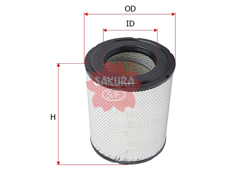 A5539 Filtro de aire SAKURA A5539 para CASE, FIAT HITACHI y 6 marcas más