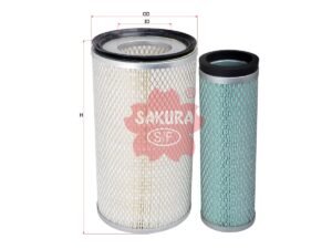 Filtro de aire SAKURA A5542S para CATERPILLAR y HESSTON
