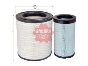 Filtro de aire SAKURA A5573S para CATERPILLAR, CHALLENGER y DOPPSTADT