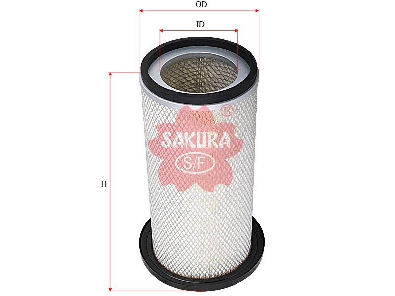 A5627 Filtro de aire SAKURA A5627 para AIRMAN, CASE y 7 marcas más