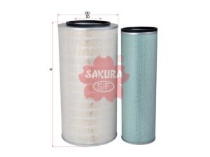 Filtro de aire SAKURA A5629S para CATERPILLAR, HITACHI y 4 marcas más