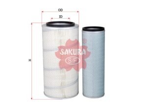 Filtro de aire SAKURA A5662S para ALASKA DIESEL, ATLAS COPCO y 14 marcas más