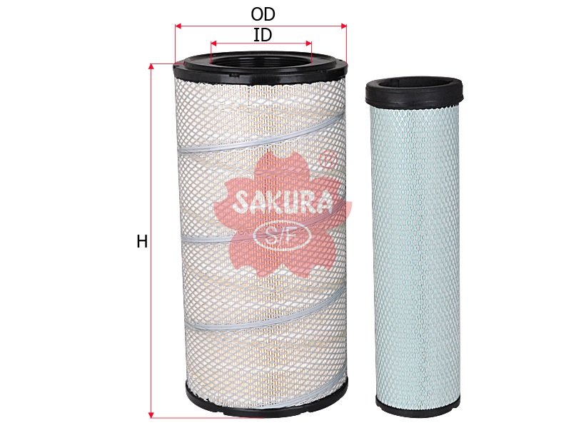 A5668S Filtro de aire SAKURA A5668S para JCM, JOHN DEERE y 3 marcas más
