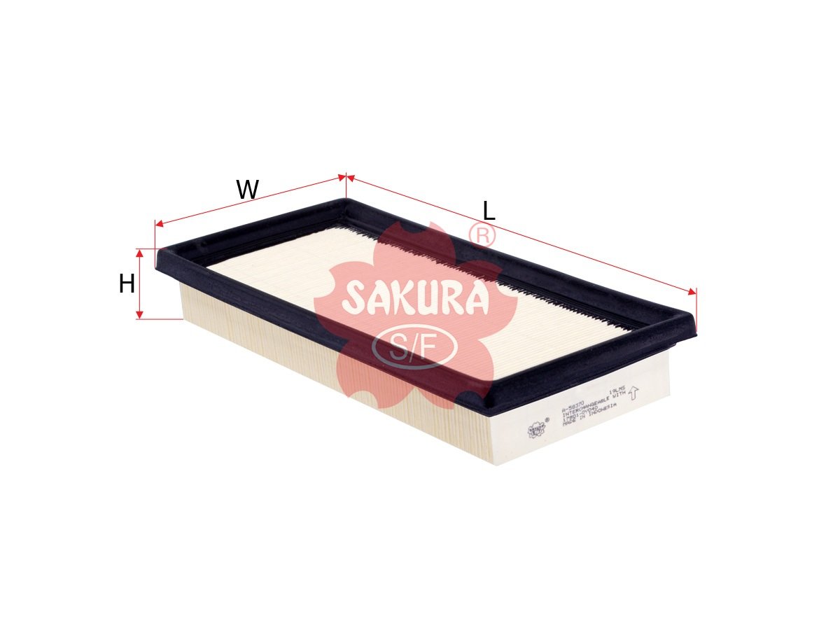 A58370 Filtro de aire SAKURA A58370 para DAIHATSU, MITSUBISHI y TOYOTA