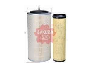 Filtro de aire SAKURA A6304S para ATLAS WEYHAUSEN, CASE y 8 marcas más