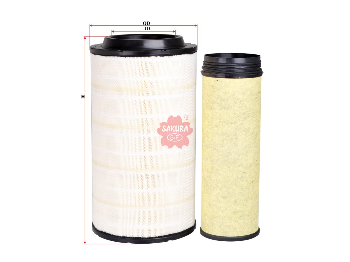 A68380S Filtro de aire SAKURA A68380S para ERF, MAN y STEYR DAIMLER PUCH
