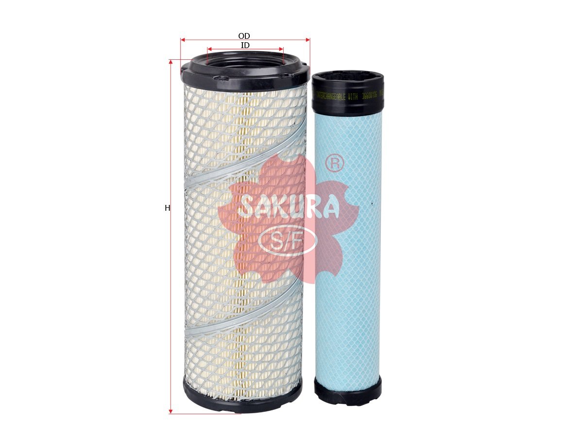 Filtro de aire SAKURA A70020S para AMMANN, ATLAS WEYHAUSEN y 18 marcas más