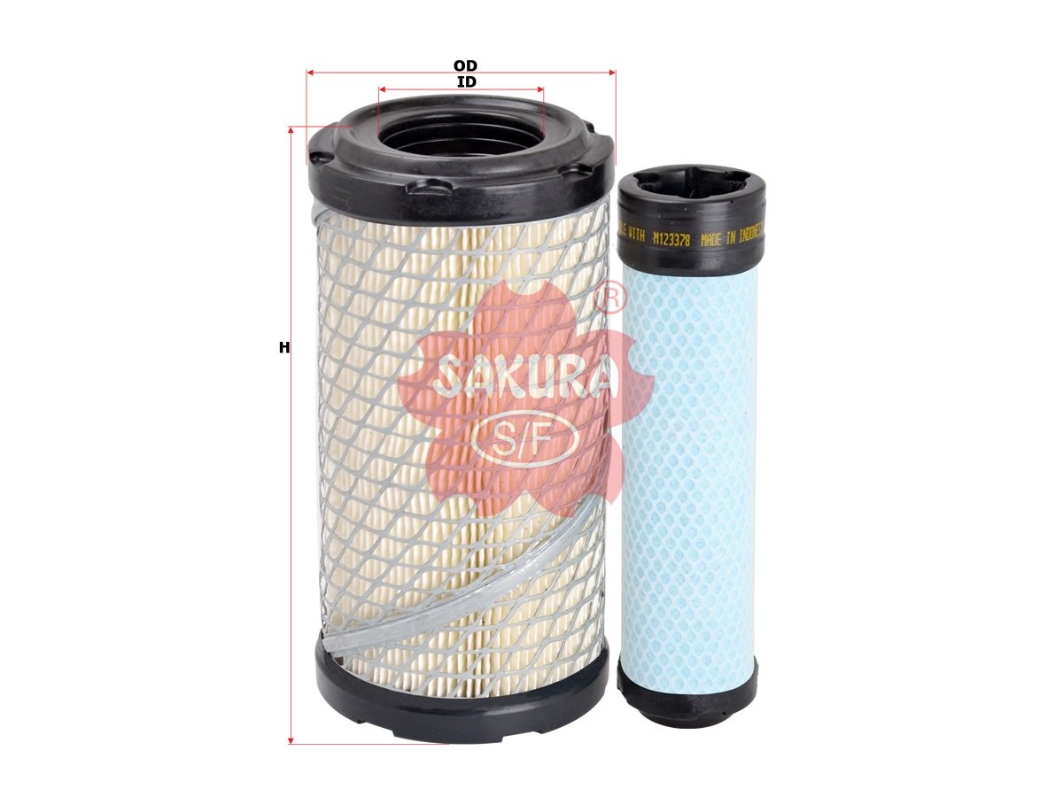 A7620S Filtro de aire SAKURA A7620S para CASE, JOHN DEERE y MELROE-BOBCAT