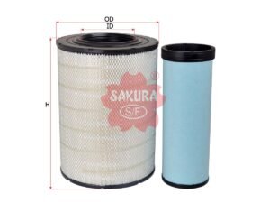 Filtro de aire SAKURA A76460S para CASE, INTERNATIONAL TRUCKS y JOHN DEERE