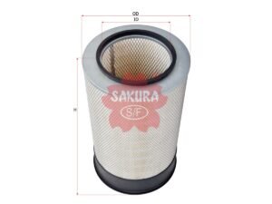 Filtro de aire SAKURA A7907 para INGERSOLL RAND, JOHN DEERE y 3 marcas más