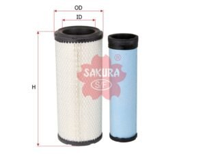 Filtro de aire SAKURA A8602S para JCM, JOHN DEERE y 12 marcas más