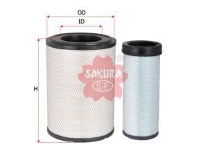 Filtro de aire SAKURA A8604S para CASAGRANDE, CATERPILLAR y 2 marcas más
