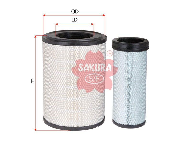 A8604S Filtro de aire SAKURA A8604S para CASAGRANDE, CATERPILLAR y 2 marcas más