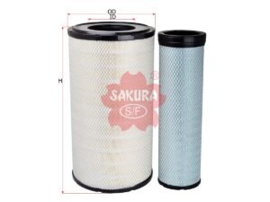 Filtro de aire SAKURA A8652S para CASE, DAF y 12 marcas más