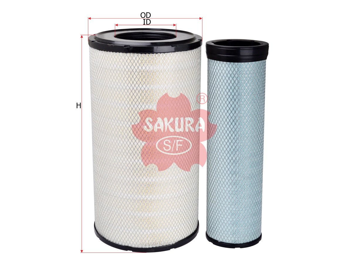 A8652S Filtro de aire SAKURA A8652S para CASE, DAF y 12 marcas más