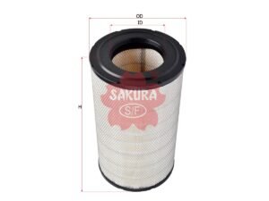 Filtro de aire SAKURA A8656 para J.C.BAMFORD y SCANIA