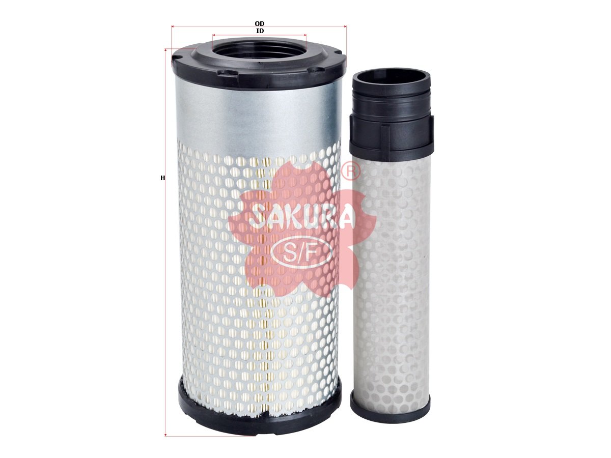 Filtro de aire SAKURA A8807S para FIAT KOBELCO, KOBELCO y 2 marcas más