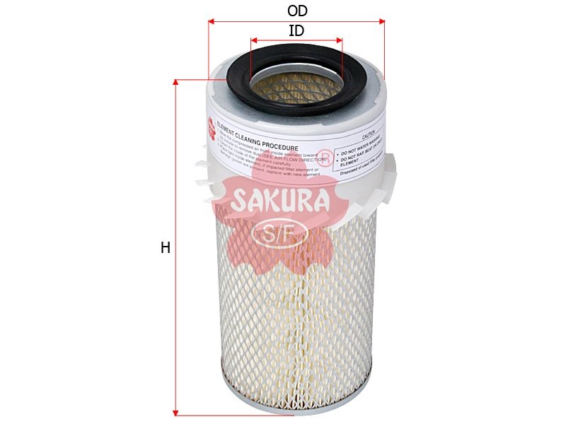 AS1825 Filtro de aire SAKURA AS1825 para ISUZU y NISSAN