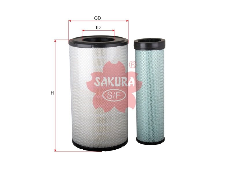 AS5102S Filtro de aire SAKURA AS5102S para ATLAS COPCO, BMC TRUCK y 19 marcas más