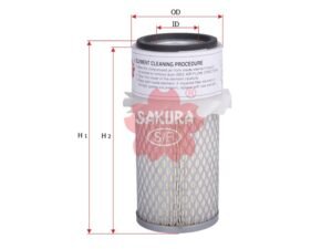 Filtro de aire SAKURA AS5412 para ALLIS CHALMERS, ATLAS COPCO y 32 marcas más