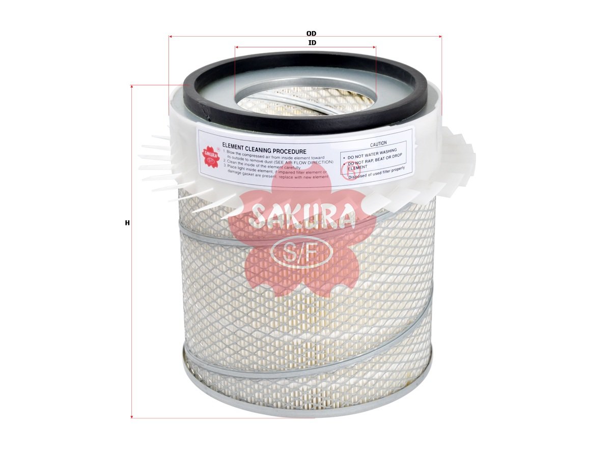 Filtro de aire SAKURA AS5708 para ATLAS COPCO, AUSTIN WESTERN y 42 marcas más