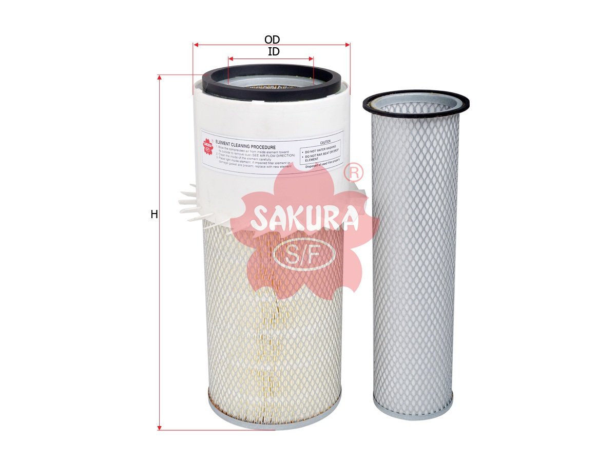 AS6116S Filtro de aire SAKURA AS6116S para ALLIS CHALMERS y JOHN DEERE