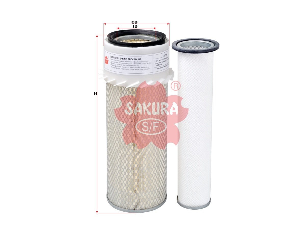 AS6905S Filtro de aire SAKURA AS6905S para CASE, CUMMINS y 5 marcas más