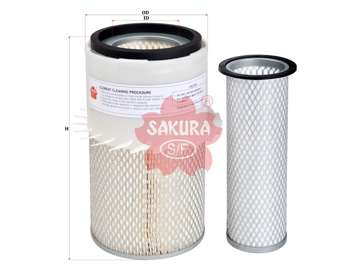 AS7969S Filtro de aire SAKURA AS7969S para BELL y MASSEY-FERGUSON