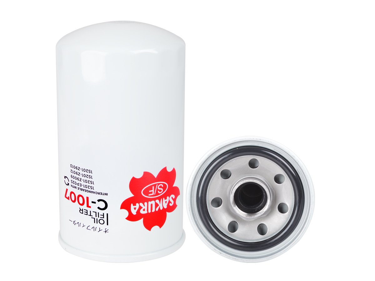 C1007 Filtro de aceite SAKURA C1007 para KOBELCO, MITSUBISHI y 4 marcas más