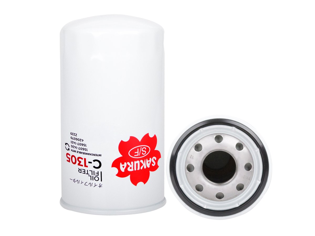 C1305 Filtro de aceite SAKURA C1305 para CASE, CHEVROLET y 3 marcas más