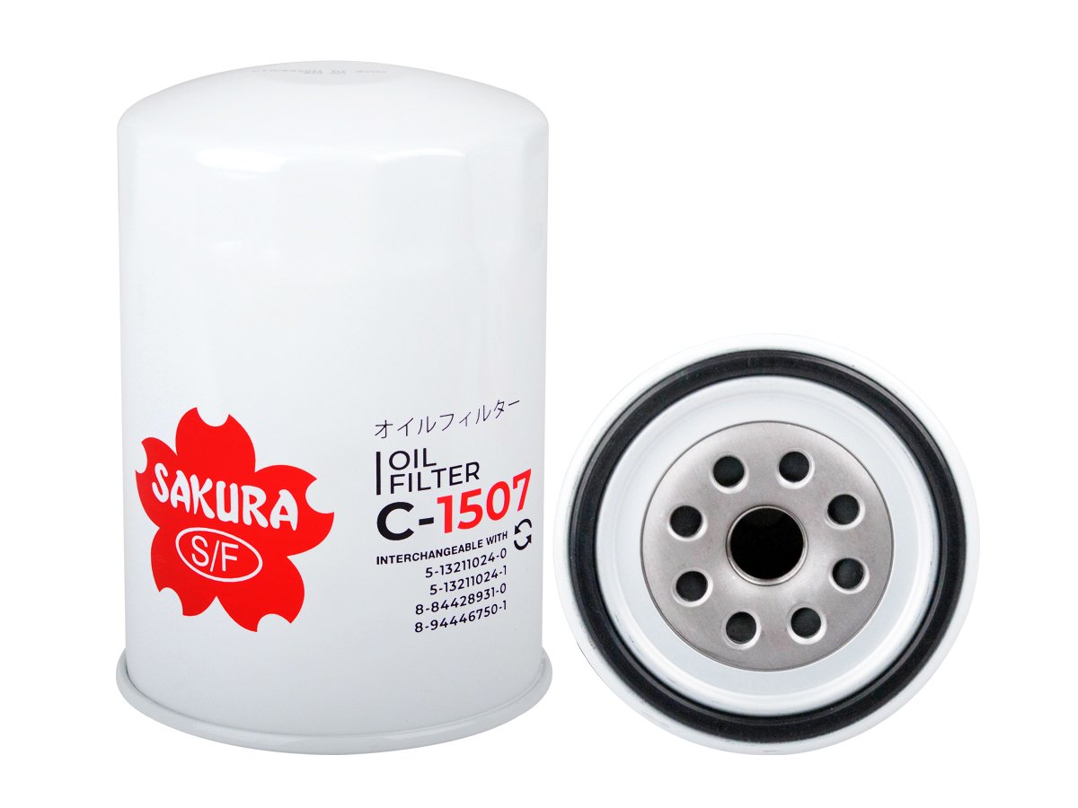 C1507 Filtro de aceite SAKURA C1507 para BOBCAT, HYSTER y 2 marcas más