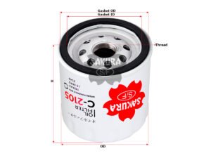 Filtro de aceite SAKURA C2105 para ARO, ATLAS WEYHAUSEN y 34 marcas más